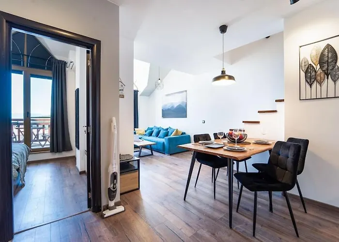 Alpin Penthouse 2 Bedroom With Fireplace And Mountain View Apartament Bansko