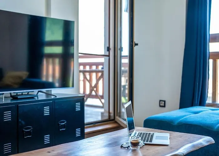 아파트 Alpin Penthouse 2 Bedroom With Fireplace And Mountain View 반스코